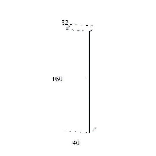 Martin Savina 40 Wall Hung Cabinet Bathroom Column Cabinet L40xD32xH160cm Cement