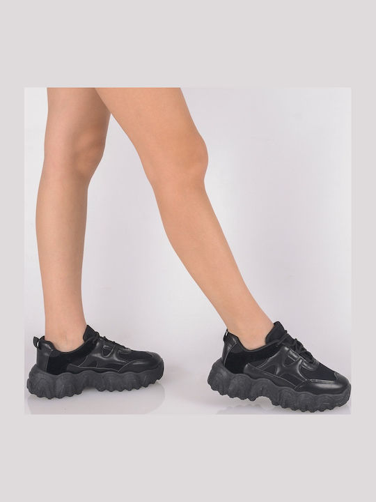 Damen Chunky Sneakers Schwarz
