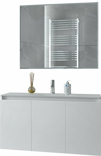 Drop Verona 90 Πάγκος με Νιπτήρα & Καθρέπτη Μ90xΒ45xΥ50cm Απλό Λευκός Drop Verona 90 Πάγκος με Νιπτήρα & Καθρέπτη Μ90xΒ45xΥ50cm Απλό Λευκός