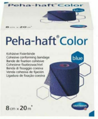 Hartmann Peha-Haft Color Elastic Cohesive Bandage 8cm x 20m Blue