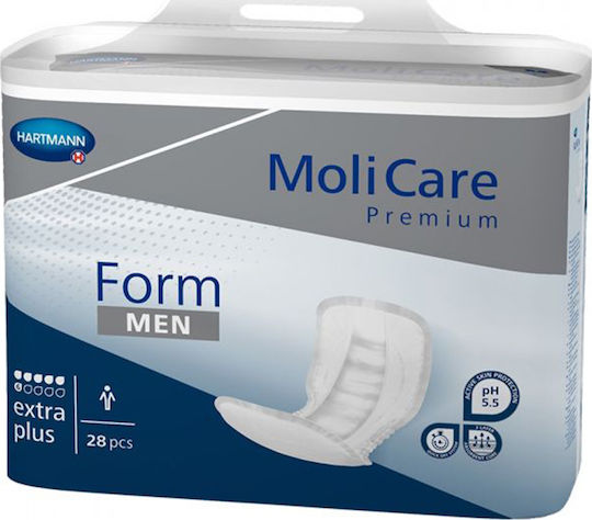 Hartmann Molicare Premium Form Men Extra Plus Ανδρικές Σερβιέτες Ακράτειας Κανονικής Ροής 6 Σταγόνες 28τμχ