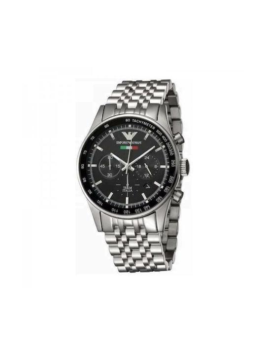 Emporio Armani Watch Chronograph Battery with Silver Metal Bracelet