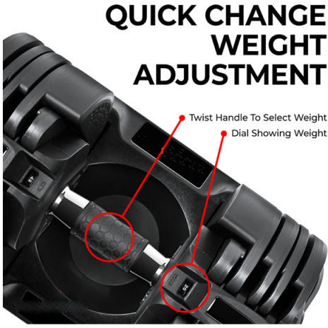 Viking D350 Twist and Lock Dumbbell 1x 20kg with Stand