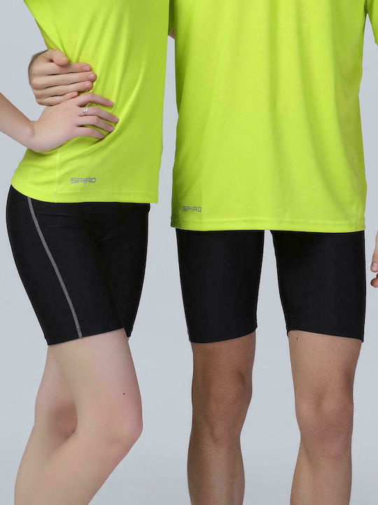 Spiro Bodyfit Result S250M - Black Ανδρικό Αθλητικό Κολάν Κοντό Μαύρο