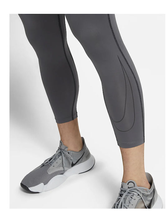 Nike Pro Dri-Fit Men's Sports Capri Leggings Gray