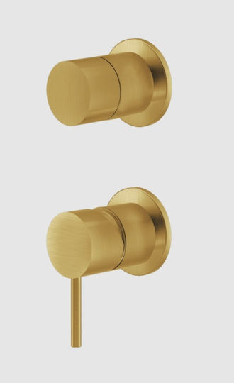 La Torre Elle pentru Duș 2 ieșiri Inox Gold Brushed PVD