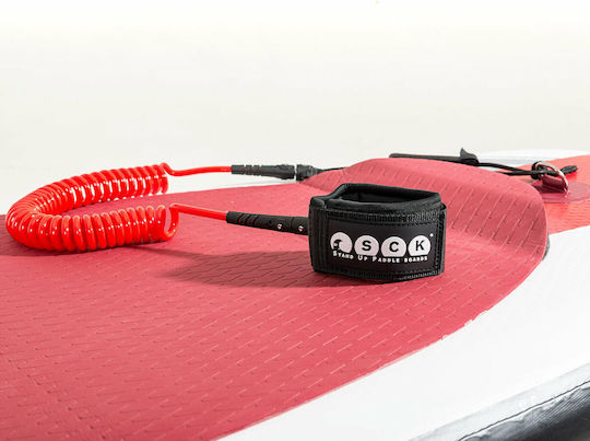 SCK Ankle Leash for Sup 10ft Spiral Red
