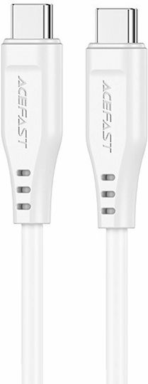 Acefast C3-03 USB 2.0 Cable USB-C male - USB-C 60W White 1.2m