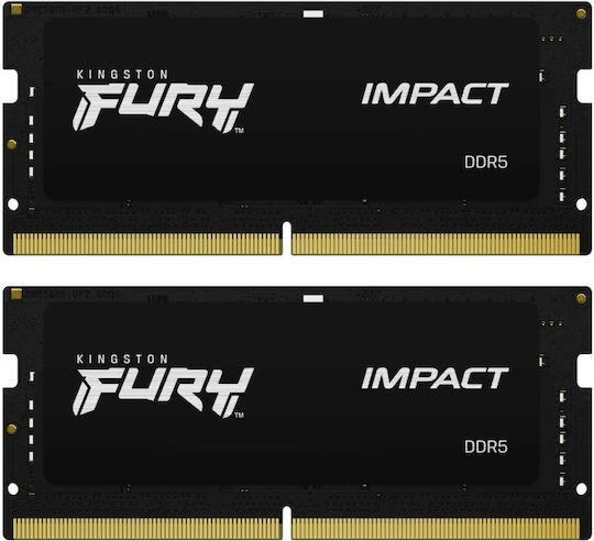 Kingston Fury Impact DDR5 64GB RAM με 2x32GB Modules και Ταχύτητα 4800 για Laptop