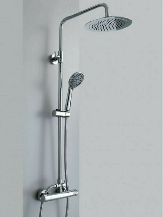 Sphera MX1E15529CR Adjustable Shower Column without Mixer 84-114cm Silver