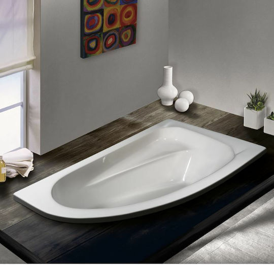 Sirene Marina L Acrylic Left Corner Bathtub with Hydromassage 160x90cm