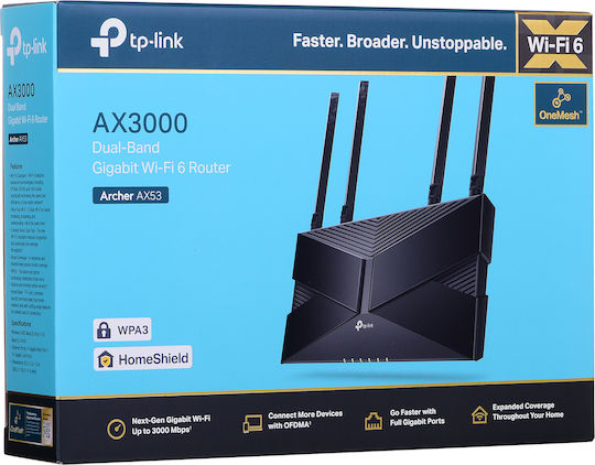 TP-LINK Archer AX53 v1 Ασύρματο Router Wi‑Fi 6 με 4 Θύρες Gigabit