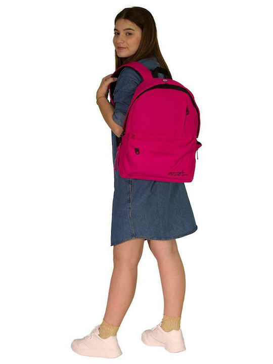 Must Monochrome Rpet Pink School Bag Backpack Junior High-High School in Pink color 22lt