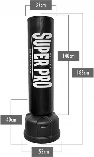 Super Pro Deluxe Синтетичен с височина 186см Черен