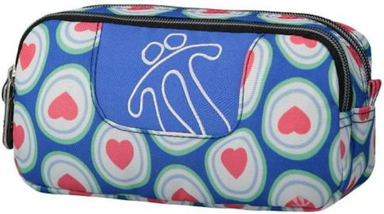 Totto Multiuso Sobre 0FT Pencil Case Barrel with 2 Compartments Blue