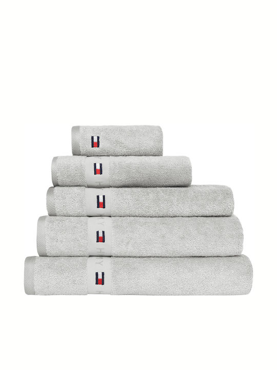 Tommy Hilfiger Badehandtuch Legend 9583805 100x150cm. Silver Gewicht 540gr/m²