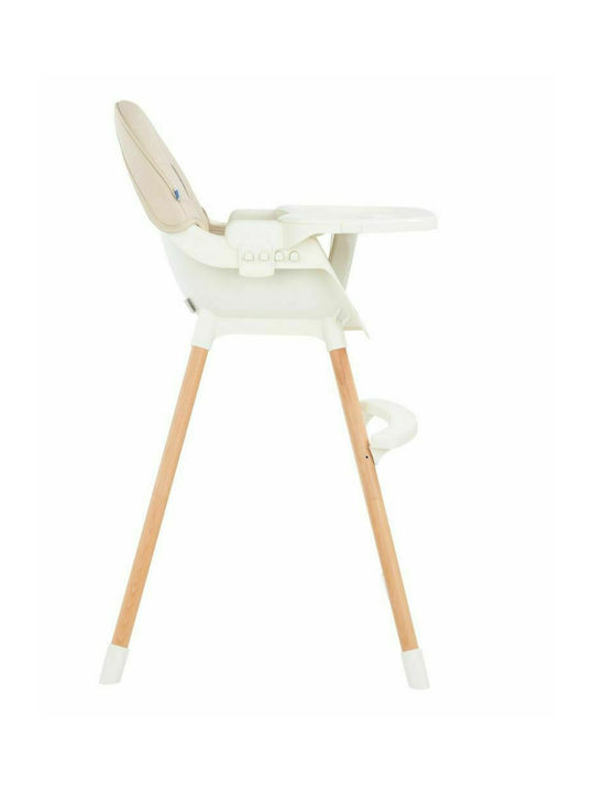 Kikka Boo Nutri Wood Καρεκλάκι Φαγητού 3 in 1 Beige