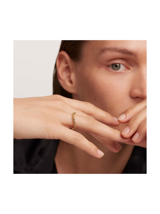 P D Paola Motion Γυναικείο Δαχτυλίδι Ολόβερο από Ασήμι Επιχρυσωμένο