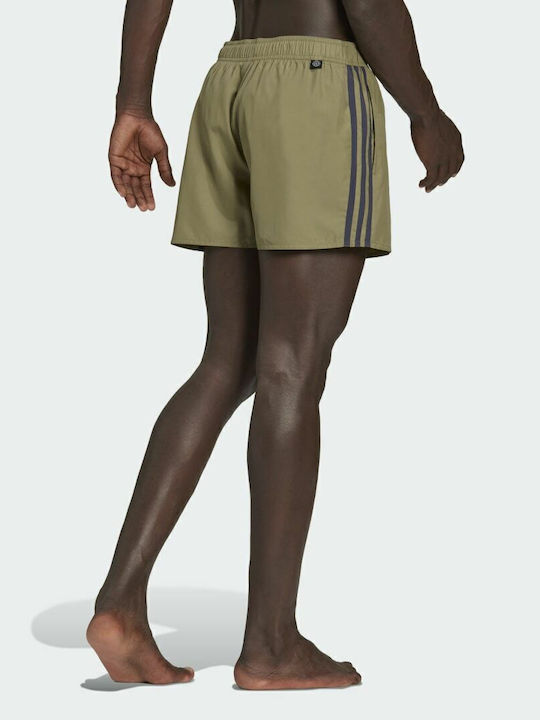 adidas 3-Stripes CLX Men's Swimwear Shorts Khaki