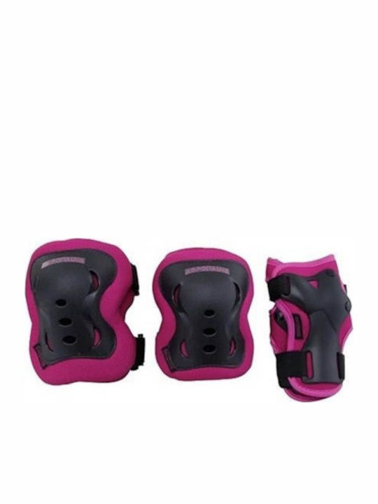 Athlopaidia Children's Protective Gear Set for Rollers Pink