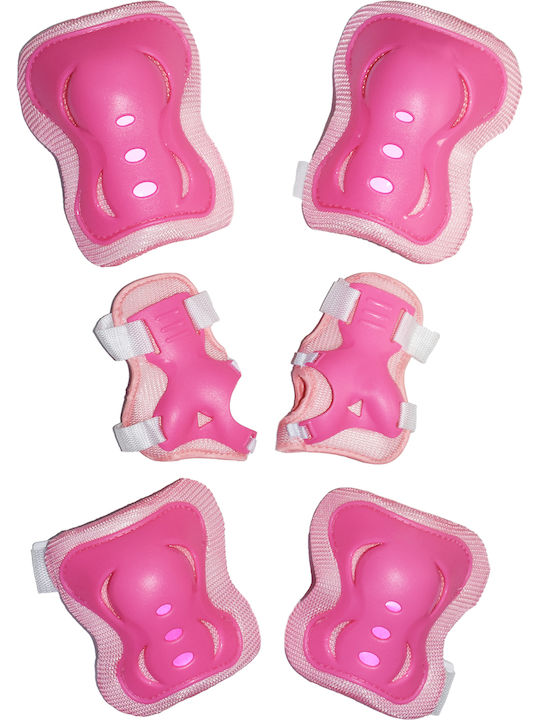 AMILA Children's Protective Gear Set for Rollers Pink Large
