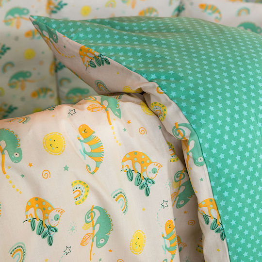 Nima Cute Chameleon Pătură pentru bebeluși Bumbac Multicolor 100x140cm