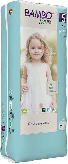 Bambo Nature Πάνες με Αυτοκόλλητο No. 5 για 12-18kg 44τμχ