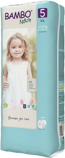 Bambo Nature Πάνες με Αυτοκόλλητο No. 5 για 12-18kg 44τμχ