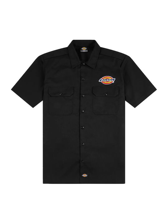 Clintondale Rec Short-sleeved Denim Shirt Black