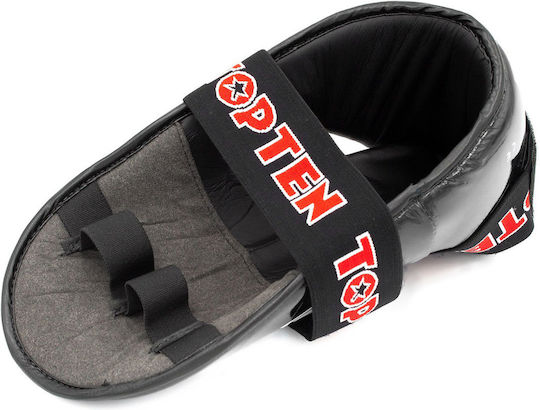 Top Ten Superlight Competition Instep Protectors Adults Black WAKO Approved
