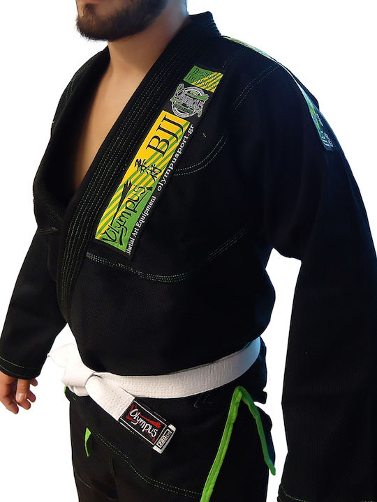 Olympus Sport Brazilian Jiu-jitsu Uniform Ενηλίκων / Παιδική Στολή Brazilian Jiu Jitsu Μαύρη
