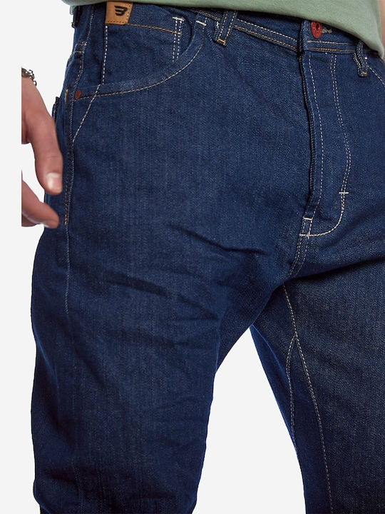 Men's Jeans Pants Elastic with Slim Fit Navy Blue