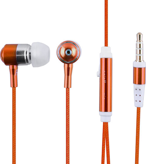 Volte-Tel VT780 Braided In-Ear Freihändig Kopfhörer mit Stecker 3.5mm Orange