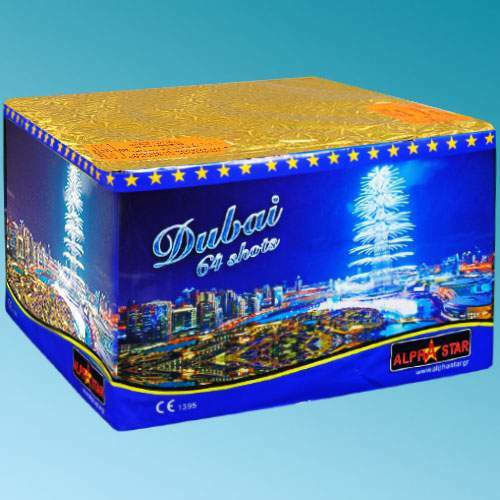 Alpha Star Aerial Firework with Duration 70 Seconds Red Fireworks 64 shots Dubai
