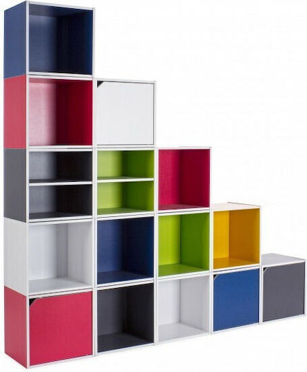 Color Cube Wall Living Room Cabinet Made of Green Particle Board 35x29.2x35cm