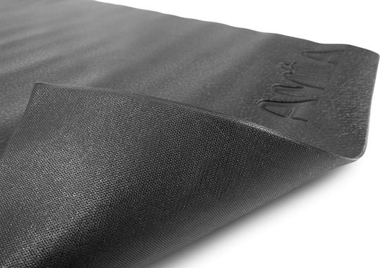 AMILA Rubber Gym Exercise Equipment Floor Mat Black 200x92x0.4cm
