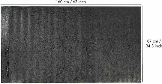Tunturi Rubber Gym Exercise Equipment Floor Mat Black 160x87x0.4cm