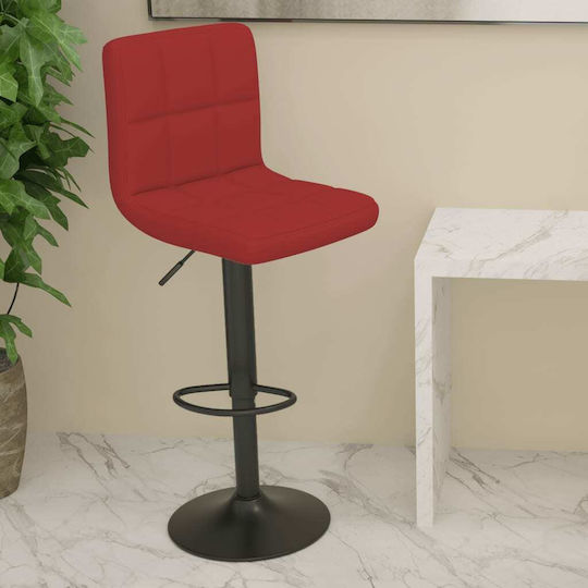 Taburet De Bar Cu Spătar Și Înălțime Reglabilă Burgundy 40x47x111cm
