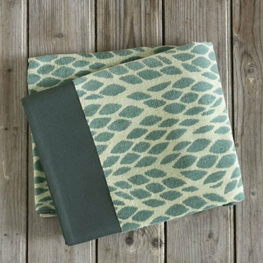 Nima Jacquard Cotton Green Beach Towel 160x90cm