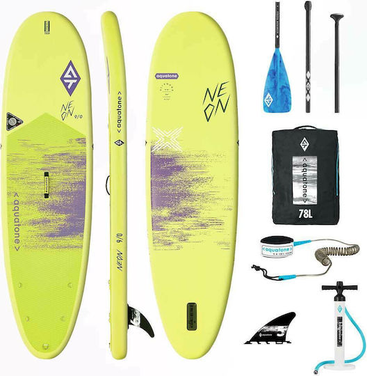 Aquatone Neon Youth 9’0″ Φουσκωτή Σανίδα SUP με Μήκος 2.74m Κίτρινη