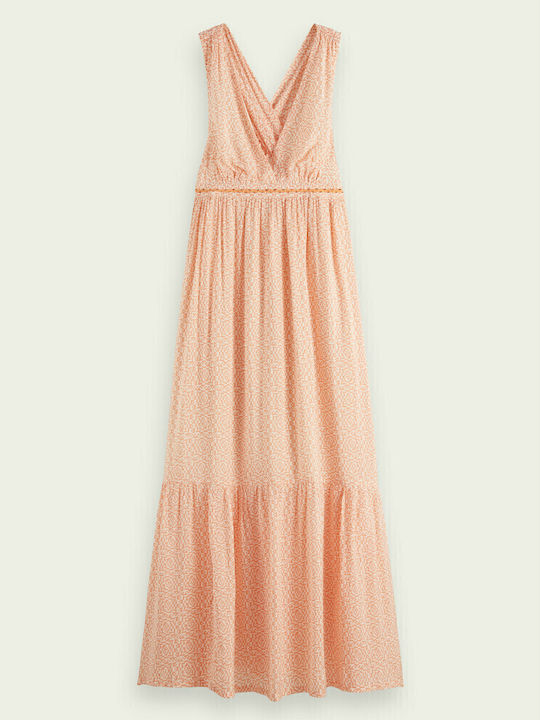 Summer Maxi Dress Wrap Orange