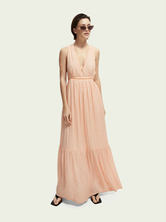 Summer Maxi Dress Wrap Orange