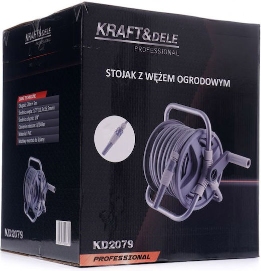 Kraft & Dele Ανέμη Ποτίσματος Τοίχου με Λάστιχο 20m + 2m 1/2"