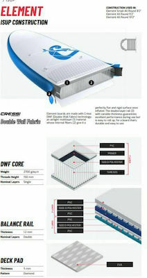CressiSub Element 9'2'' Φουσκωτή Σανίδα SUP με Μήκος 2.8m