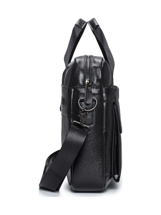 GWB-046 Leather Men's Briefcase Black