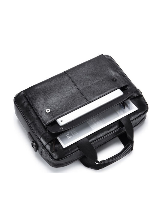 GWB-046 Leather Men's Briefcase Black