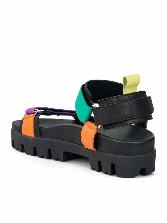 Leather Women's Flat Sandals Sporty