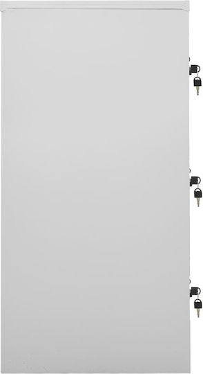 Metallic Locker with Locking Capability with 9 Cabinets Light Grey / Blue 90x45x92.5 cm