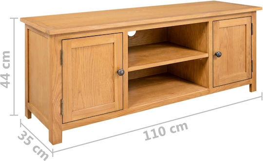 TV Stand Wooden Oaks L110xW35xH44cm