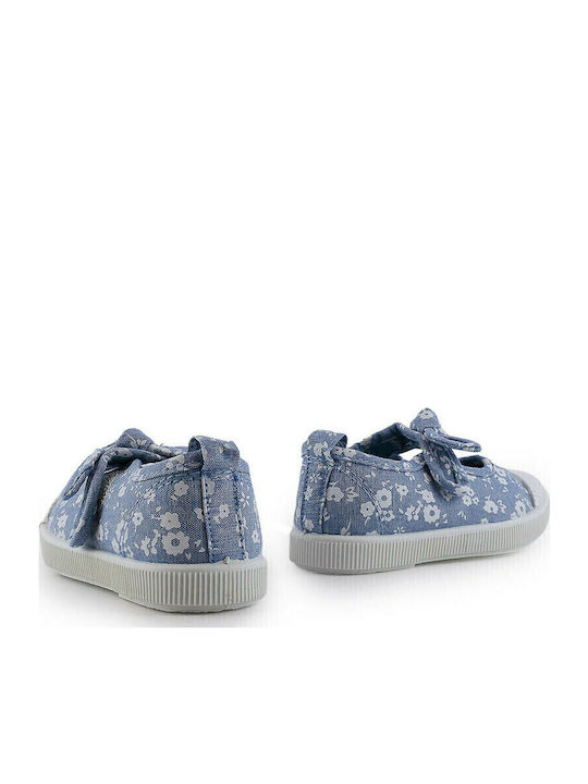 Kids Ballerinas with Hoop & Loop Closure Light Blue